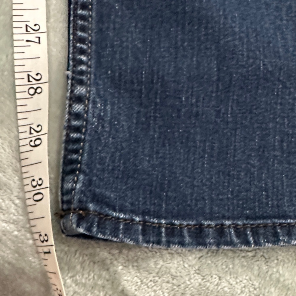 Vintage y2k Lee Women's Straight Leg Jeans bootcut - Dark Blue size 10 - Picture 7 of 11